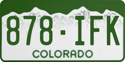 CO license plate 878IFK