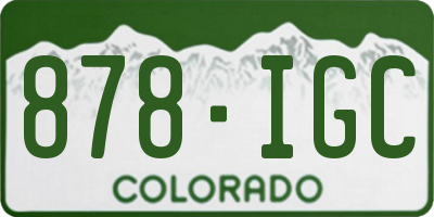 CO license plate 878IGC