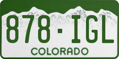 CO license plate 878IGL