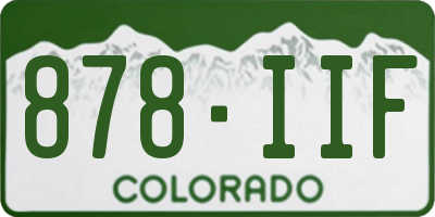 CO license plate 878IIF