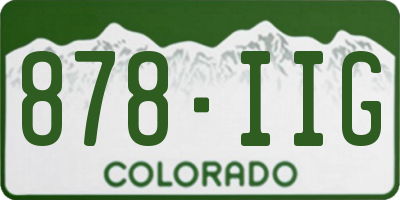 CO license plate 878IIG