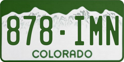 CO license plate 878IMN