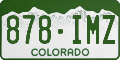 CO license plate 878IMZ