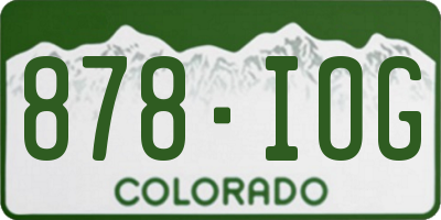 CO license plate 878IOG