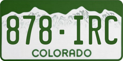 CO license plate 878IRC
