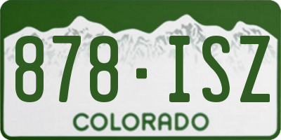 CO license plate 878ISZ