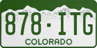 CO license plate 878ITG