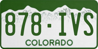 CO license plate 878IVS