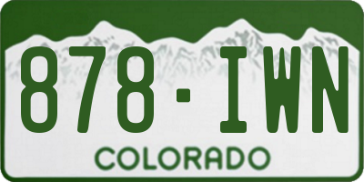 CO license plate 878IWN
