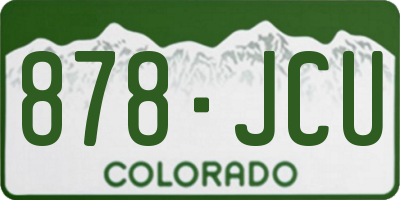 CO license plate 878JCU