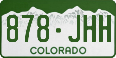 CO license plate 878JHH