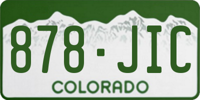 CO license plate 878JIC