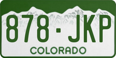 CO license plate 878JKP