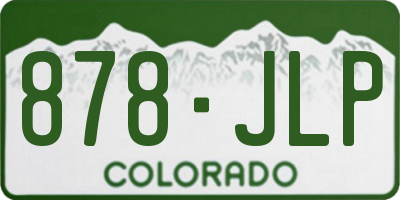 CO license plate 878JLP