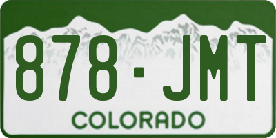 CO license plate 878JMT