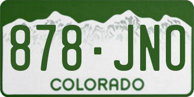 CO license plate 878JNO