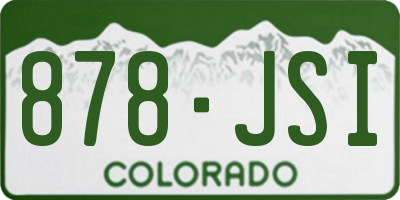 CO license plate 878JSI