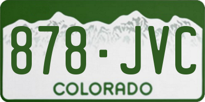 CO license plate 878JVC