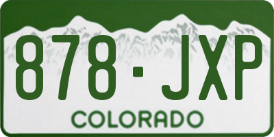 CO license plate 878JXP