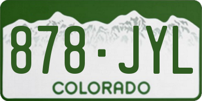 CO license plate 878JYL