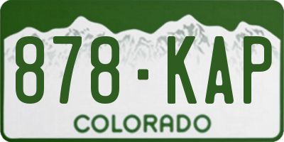 CO license plate 878KAP