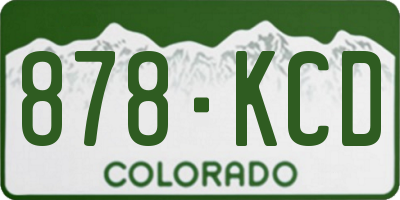 CO license plate 878KCD