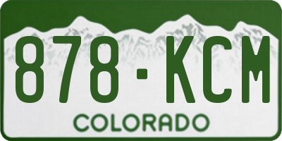 CO license plate 878KCM