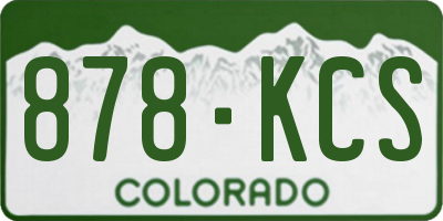 CO license plate 878KCS