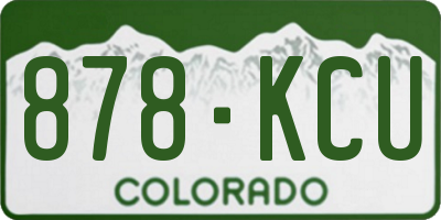 CO license plate 878KCU