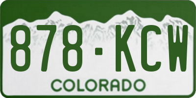 CO license plate 878KCW