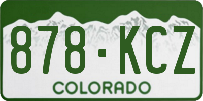 CO license plate 878KCZ