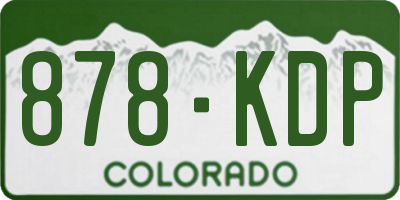 CO license plate 878KDP