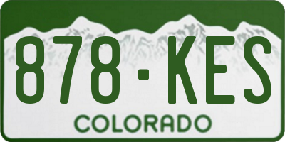 CO license plate 878KES