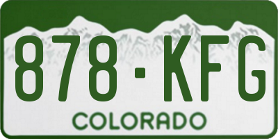 CO license plate 878KFG