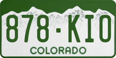 CO license plate 878KIO
