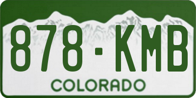 CO license plate 878KMB