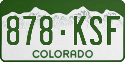 CO license plate 878KSF