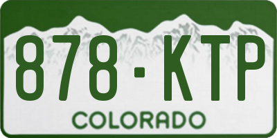 CO license plate 878KTP