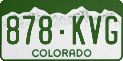CO license plate 878KVG