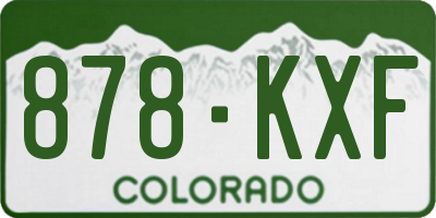 CO license plate 878KXF