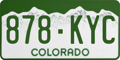 CO license plate 878KYC