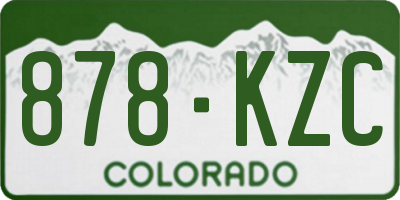 CO license plate 878KZC