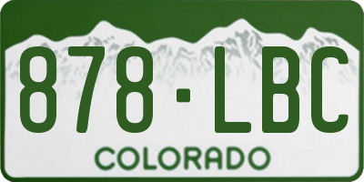 CO license plate 878LBC