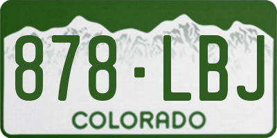 CO license plate 878LBJ