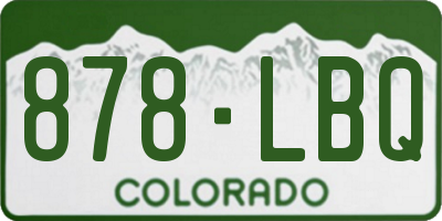 CO license plate 878LBQ