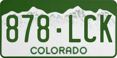 CO license plate 878LCK
