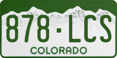 CO license plate 878LCS