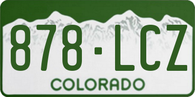 CO license plate 878LCZ