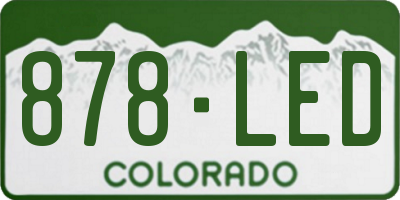 CO license plate 878LED