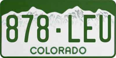 CO license plate 878LEU